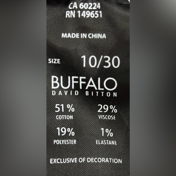 BUFFALO DAVID BITTON JEANS SIZE 10/30 JESS MID-RISE SKINNY - Picture 6 of 6